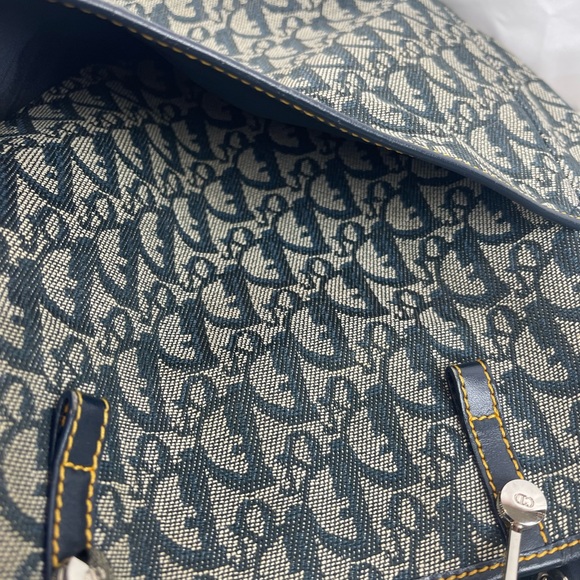 CHRISTIAN DIOR Oblique Canvas Tote Navy - Picture 13 of 15